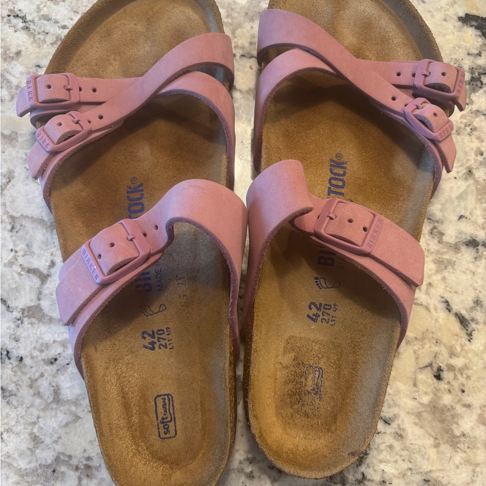 Birkenstock Women's Franca Sandals size 42 soft footbed pink